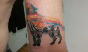 Painted Wolf Tattoo