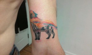 Painted Wolf Tattoo